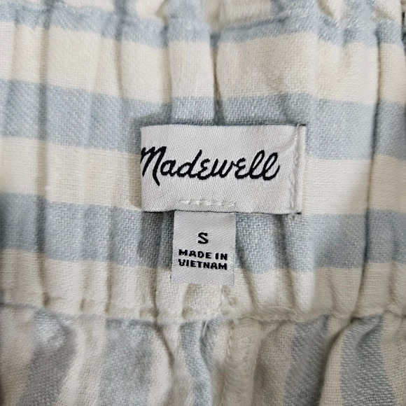 Madewell Tie-Waist Huston Pull-On Crop Pants Wide Leg Linen Blend Size S - Picture 9 of 13